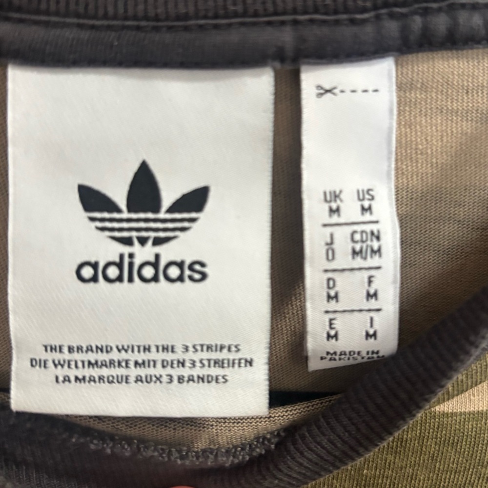 Adidas Camo Trefoil T-Shirt Unisex Size Medium Streetwear Graphic Tee - Picture 5 of 7
